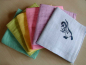 Preview: Nuscheli 60x60 bestickt einfarbig