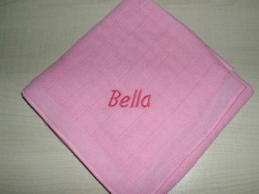 Nuscheli 60x60 bestickt mit Name