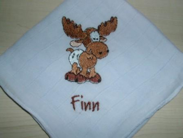 Preview: Nuscheli 80x80 bestickt