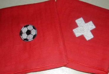 Nuscheli 60x60 Fussball/Schriftzug