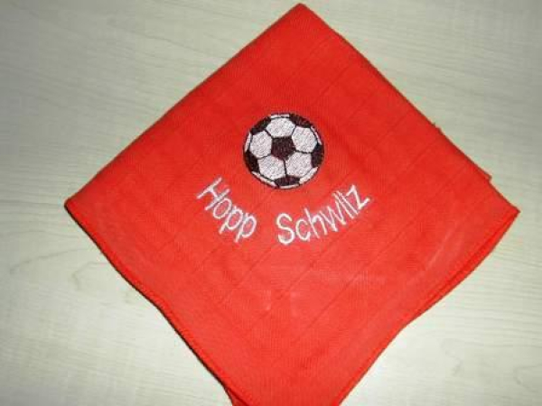 Nuscheli 60x60 Fussball/Schriftzug
