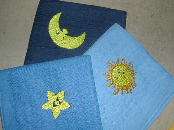 Nuscheli 60x60 Sonne,Mond, Stern