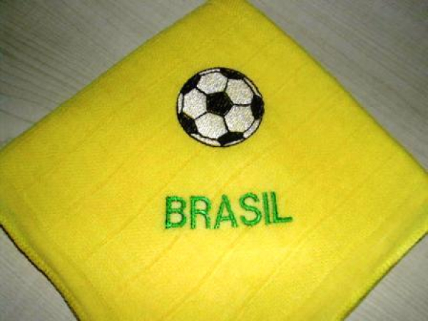 Nuscheli 60x60 Fussball/Schriftzug