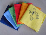 Nuscheli 60x60 bestickt einfarbig