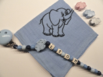 Nuscheli/Nuggikette Set Elefant einfach